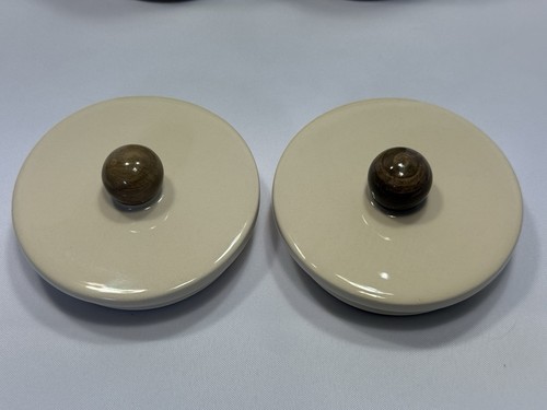 Set of 2 ~ PAIR OF FRANCISCAN DESERT ROSE CANISTER JARS & LIDS ~ Ceramic Pottery - Picture 8 of 23