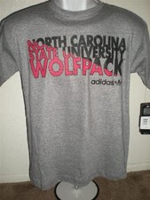 NEW-MENDED NCSU Wolf Pack YOUTH Medium Gray Adidas T-Shirt