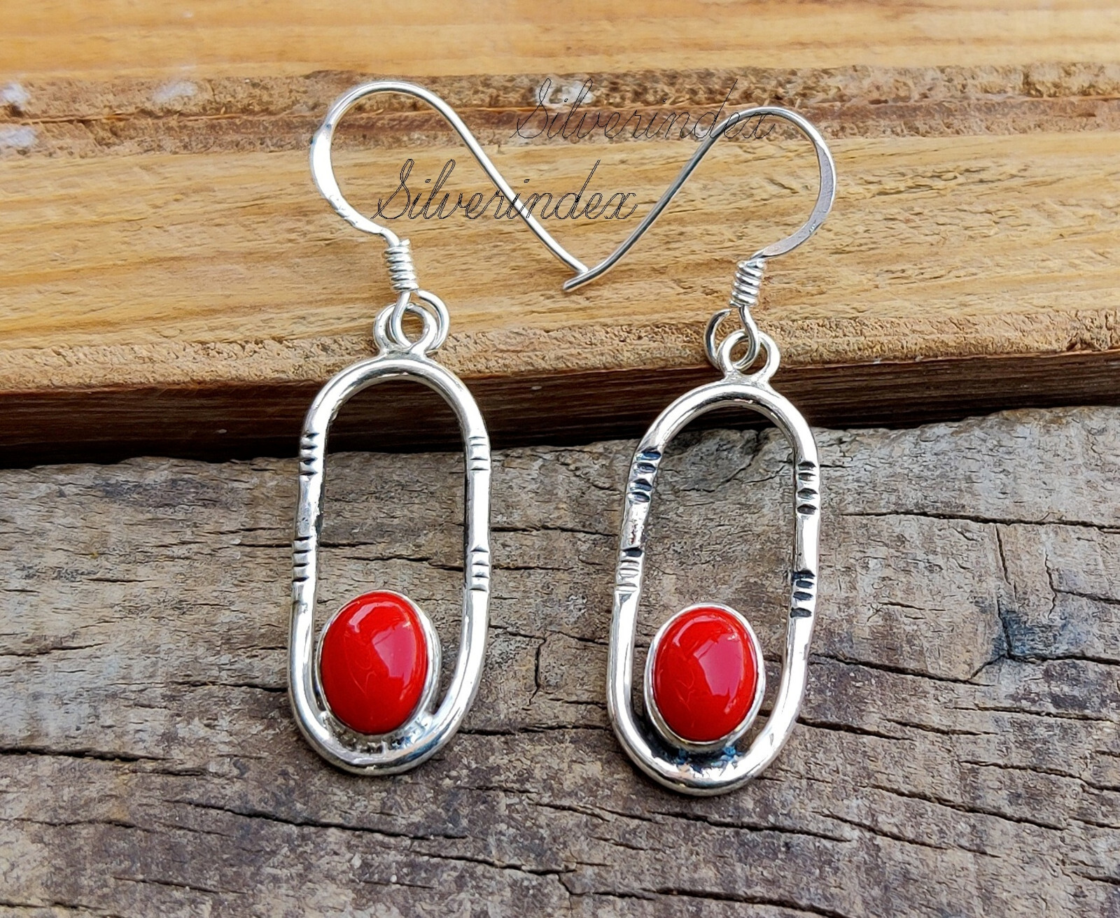 Coral 925 Sterling Silver Handmade Designer Earrings for Women