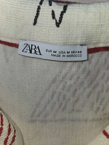 Zara Boys Art Print Button-Up Shirt Size Medium - Picture 4 of 6