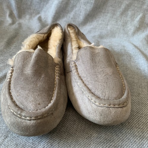 UGG Australia Women's Grey Ansley Moccasin Slipper Sheepskin Suede Size UK 6.5 - Imagen 5 de 15