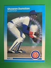 1987 Fleer Glossy Shawon Dunston UER #561 Chicago Cubs