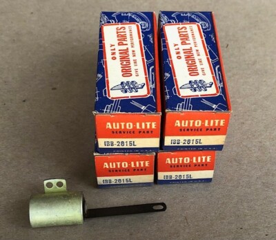 NOS AUTO-LITE Ignition Condensers no. IBB-2015L  1955-56 Hudson Nash Packard 12V