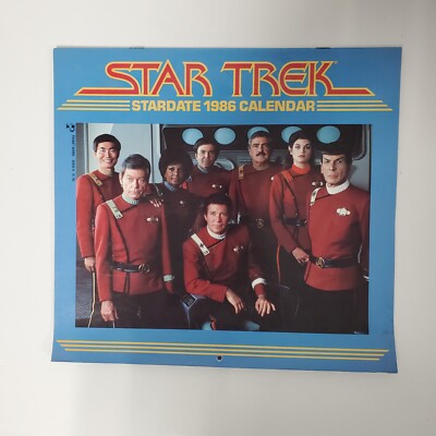 2025 Star Trek Movie Wall Calendar (1986)- Unused- 12 Color Prints