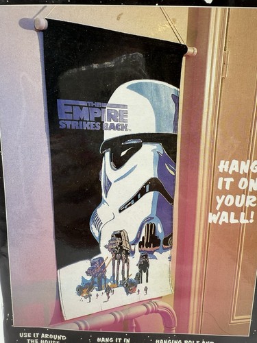Star Wars Trilogy Flag Nylon Hanging Banner 20x36 Storm Trooper Vintage - Picture 4 of 8