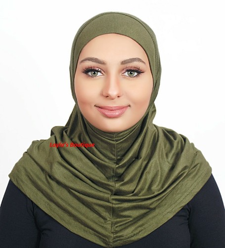 Hijab Amira-Mujer Algodón Musulmán Una Pieza Hijab Islámico Hijab - Imagen 19 de 31