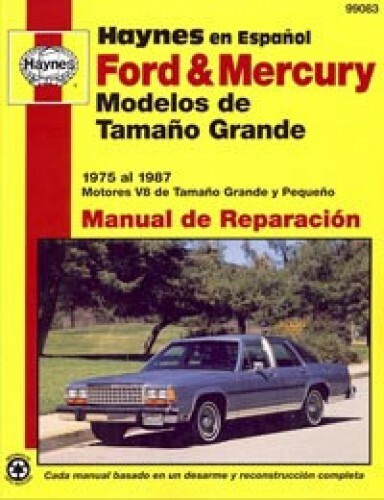 Automóviles Ford Mercury 1975-1987 Modelos de Tamaño Grande Manual de Reparac... - Picture 1 of 1