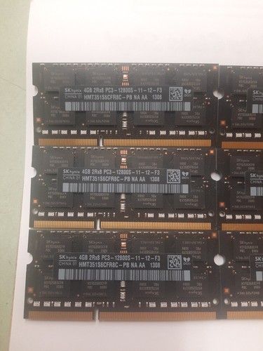 (6) 24GB 6X4GB APPLE PC3-12800S DDR3 SDRAM LAPTOP Memory RAM Hynix MATCHED 1308 - Picture 2 of 4