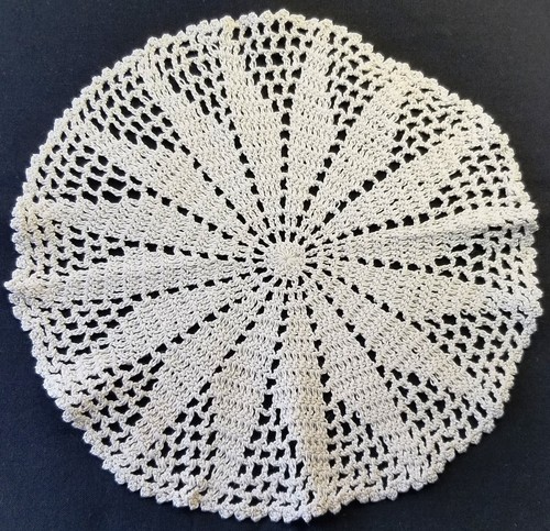10" Round - Off White (Cream) Cotton Crochet Doily (Wheat)