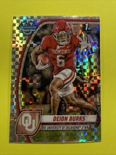 Deion Burks 2024 Bowman Chrome University X-Fractor 1st Bowman #56