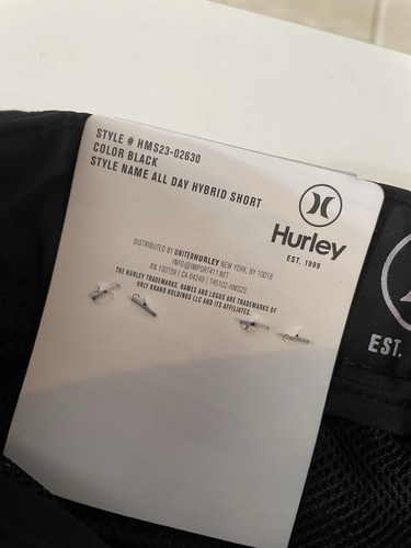 Hurley Men's All Day Hybrid Quick Dry 4 Way Stretch Shorts Sz 30 Black/Gray NWT - Picture 10 of 12