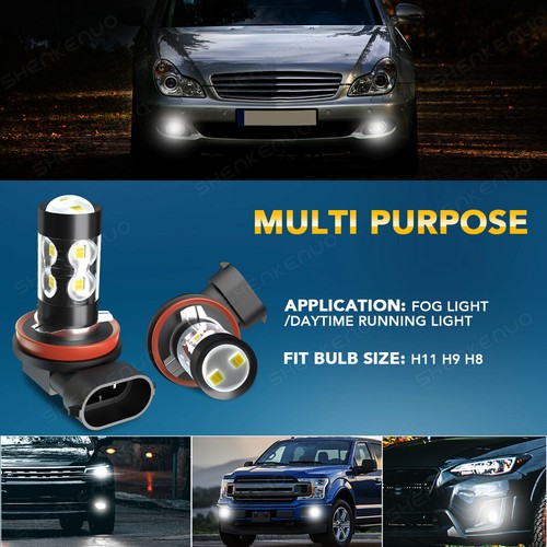 9005 9006 H11 LED Headlight & Fog Light Bulbs For Pontiac Grand Prix 2004-2008 - Picture 17 of 19