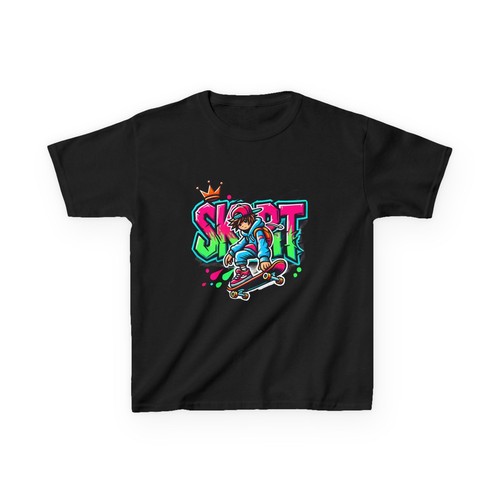 Skate Style Kids Tee - Trendy Graphic T-Shirt for Boys, Girls, Fun Streetwear - Picture 18 of 49