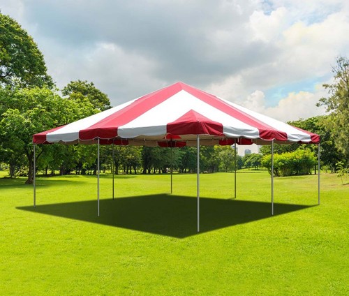 Commercial Frame Tent 20x20 Red PVC Vinyl Canopy Waterproof Event Party Gazebo - Picture 4 of 8