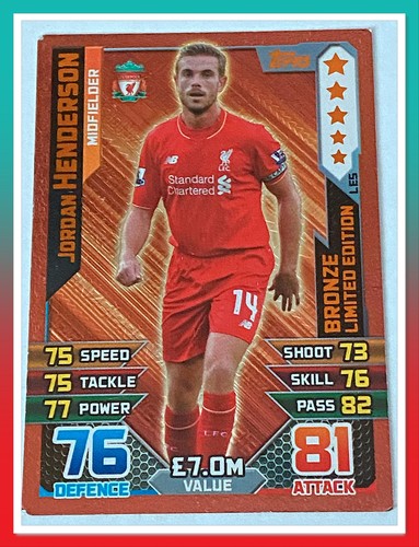 15/16 Topps Match Attax Premier League Sammelkarten - 100 Club & Limited Edition - Bild 89 von 108