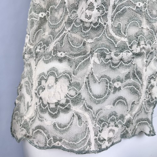 Fiore salbeigrün weiß Blumen Cottage Y2K Spitze Dessous Tanktop - Bild 3 von 10