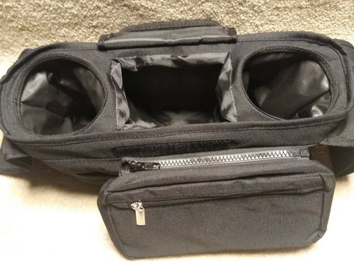 Stroller organizer tote bag universal removeable pouch cup holders storage Black - Picture 6 of 12