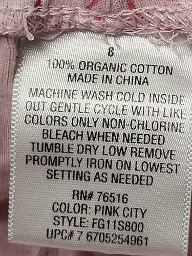 Girl's Sleep Pants Pajama Bottoms Pink City with 💕 🌟 Size 8 - Picture 4 of 5