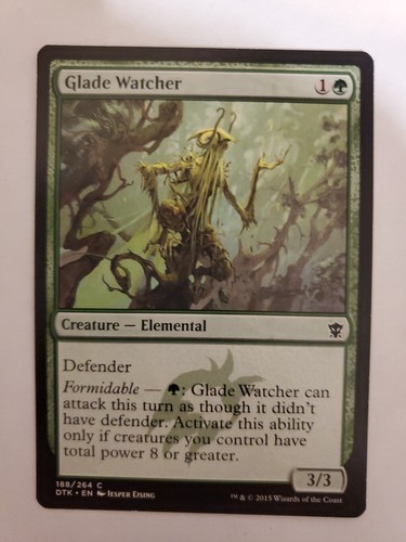 MTG Magic The Gathering Card Glade Watcher Creature Elemental Green Dragons Of T - Picture 1 of 2