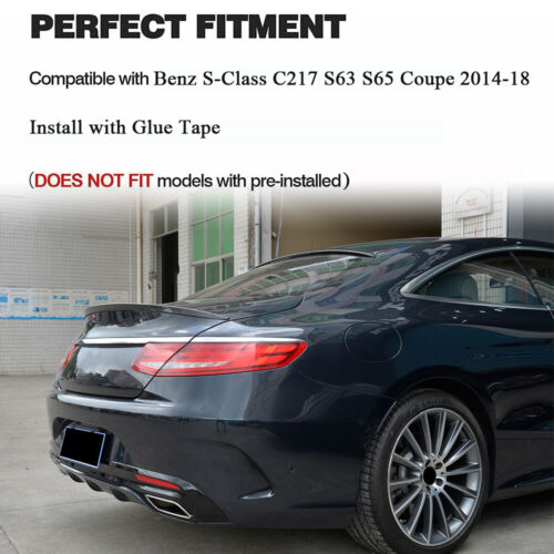 For Mercedes W217 C217 S63 S65 Coupe 2014-18 Real Carbon Rear Trunk Spoiler Wing - Foto 3 di 12