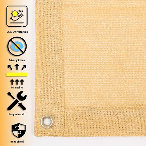 10x12 FT Outdoor Shade Tarp with Strong Grommets - UV and Sun Protection - Picture 6 of 9