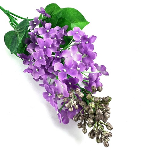 Realistic Artificial Purple Lilac Flower Stem 63cm - Faux Decorative Flowers - Picture 2 of 4