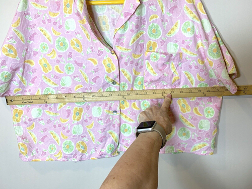 Camisa corta de algodón para mujer pequeña de lino manga corta cuadrada rosa de gran tamaño - Imagen 7 de 8