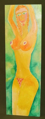 Zeitgenössisches Kubistisches Ölgemälde Frau Portrait Akt - Bild 3 von 12