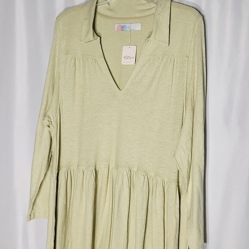 Free People Beach Moonlight Langarm Baumwolle & Hanf Midikleid Größe Medium M - Bild 4 von 11