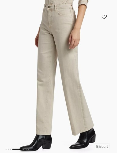 L'AGENCE Scottie Womens High Rise Wide Leg Classic Pants Neutral Beige Sz 26 - Picture 3 of 15