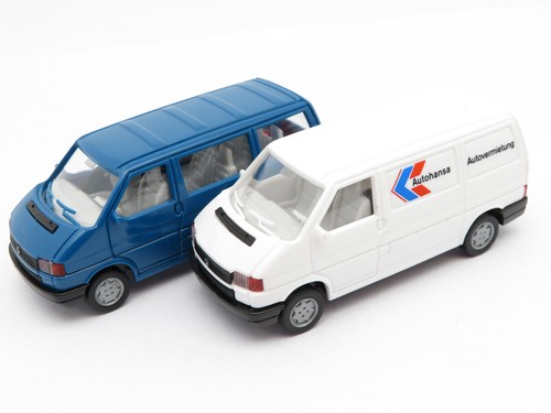276HO /18 - Wiking H0 - 2x VW Caravelle T4 - blau und Autohansa - Set 20
