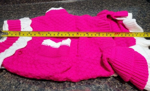 Hundepullover Kleid hübsch in rosa Gr. SM-MED - Bild 7 von 9