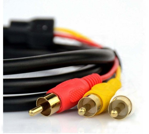 VGA to Composite 3RCA Video TV-out Display Cord PC Cable Lead HD TV Cord 1.5M AU - Picture 3 of 4