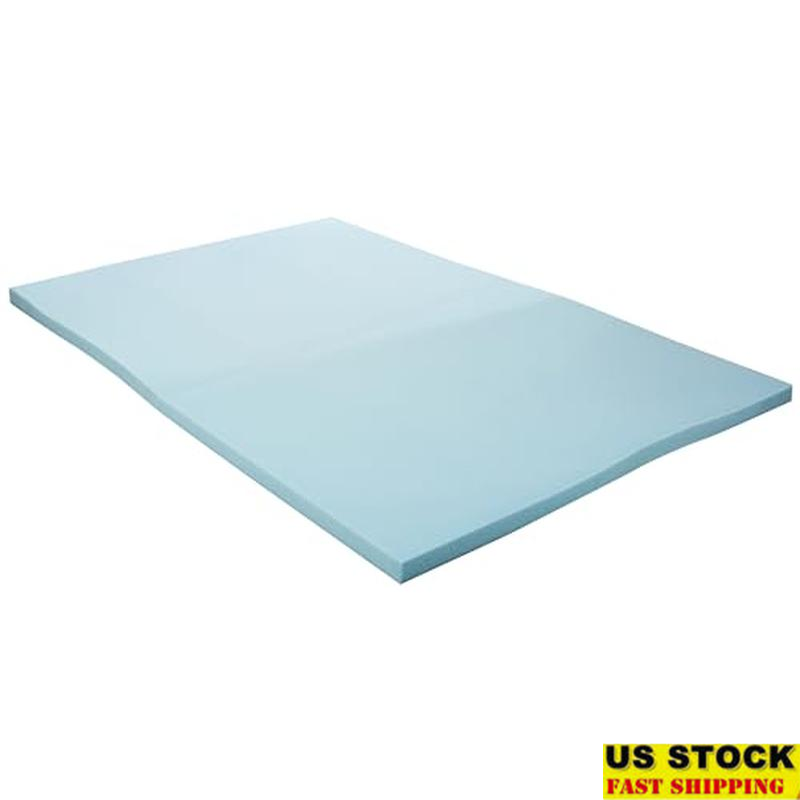 Memory Foam Mattress Topper 2 In Gel Cooling Pressure Relief Dorm Essentials New