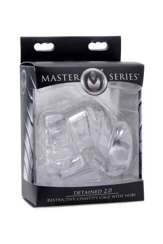 Master Series Detained 2.0 Restrictive Chastity Cage mit Nubs Peniskäfig CBT - Bild 3 von 4