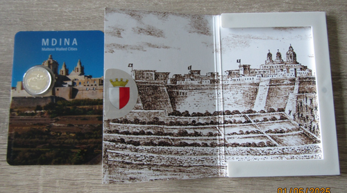 2 x 2 Euro Malta 2025: Mdina and Maltese Ox in Original Coincard - Picture 6 of 7