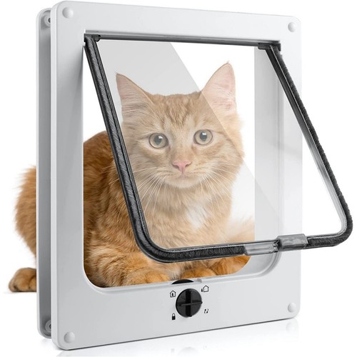 Cat Mate Puerta Gato Cierre 4 Vías con Túnel Puerta Gato Puerta Perro - Imagen 54 de 64