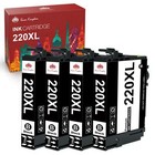 4x T220Xl 220Xl Black Ink Cartridges For Epson WorkForce Wf-2660 Wf-2750 Wf-2760