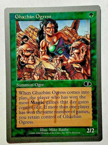 GHAZBAN OGRESS Unglued 1998 Magic The Gathering MTG Common Green HP