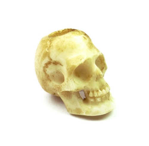 😏 Knochen Großlochperle Bartperle Totenkopf Totenschädel Antik-Look handmade 😉 - Picture 1 of 3