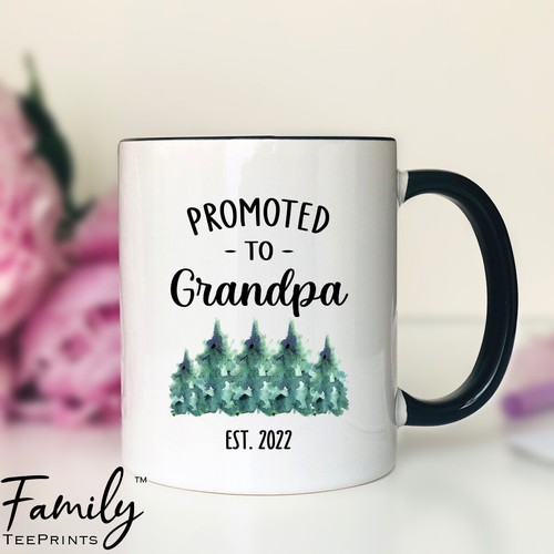 Promoted To Grandpa Est.2022 - Mug - Grandpa Mug- Grandpa Gift -Pregnancy Reveal - Picture 4 of 4