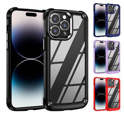 For Apple iPhone 14 Pro Max - Crystal Clear ShockProof Impact Armor Cover Case