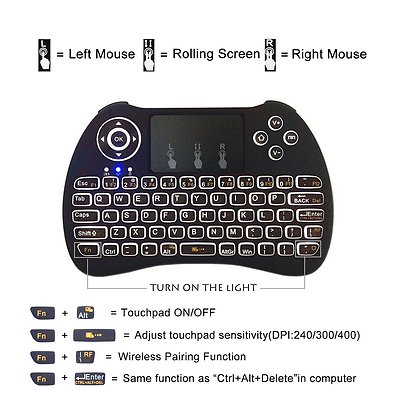 mini i8 2.4GHZ mini Wireless Keyboard Touchpad for Smart TV Android Box PC HTPC
