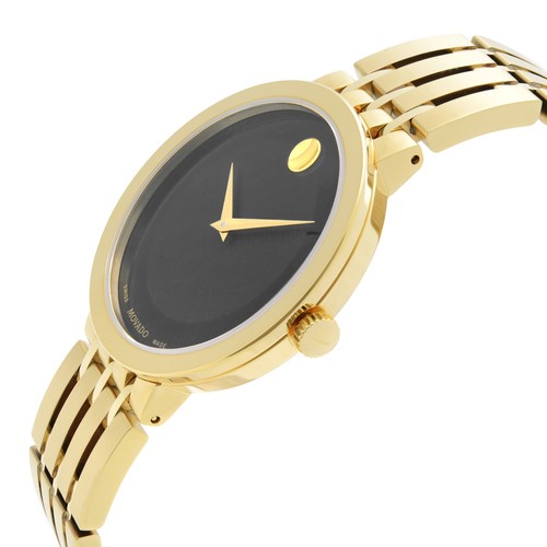 Movado Esperanza Museum 39 mm Stahl schwarzes Zifferblatt Quarz Herrenuhr 0607059 - Bild 3 von 6