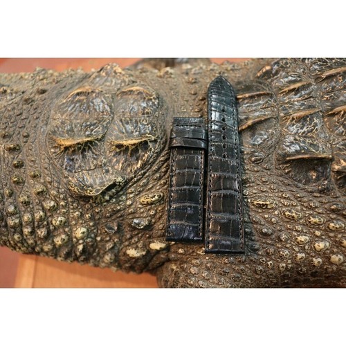 Handmade Genuine Croc Skin Leather Watch Strap Band 18mm/24mm - Picture 7 of 10