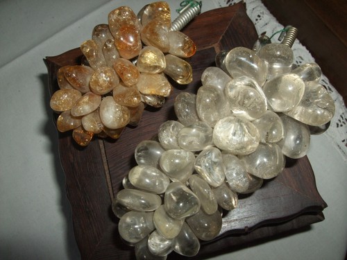 2 X HYALIN QUARZ CLUSTER BERGSKRISTALL CITRIN KRISTALLTHERAPIE REIKI GR 320 - Bild 2 von 10