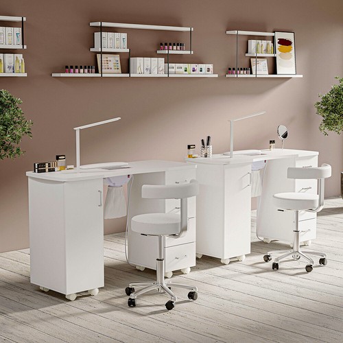 Professional Manicure Table Technician Nail Art Beauty Salon Bar Station Desk UK - Picture 10 of 22