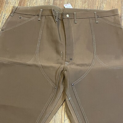 Vintage 70s Carhartt Double Knee Pants 45x28 Canvas Workwear