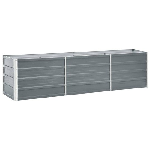 Galvanised Steel Garden Planter Raised Bed Plants Herbs Flowers Pot 240x40x45 cm - Picture 2 of 7