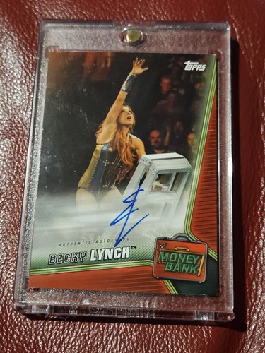 Becky Lynch 1/1 Money In The Bank Red Auto Topps WWE 2019 - 第 1/10 張圖片